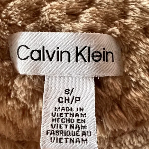 Calvin Klein Beige Teddy Jacket-S - Picture 2 of 10